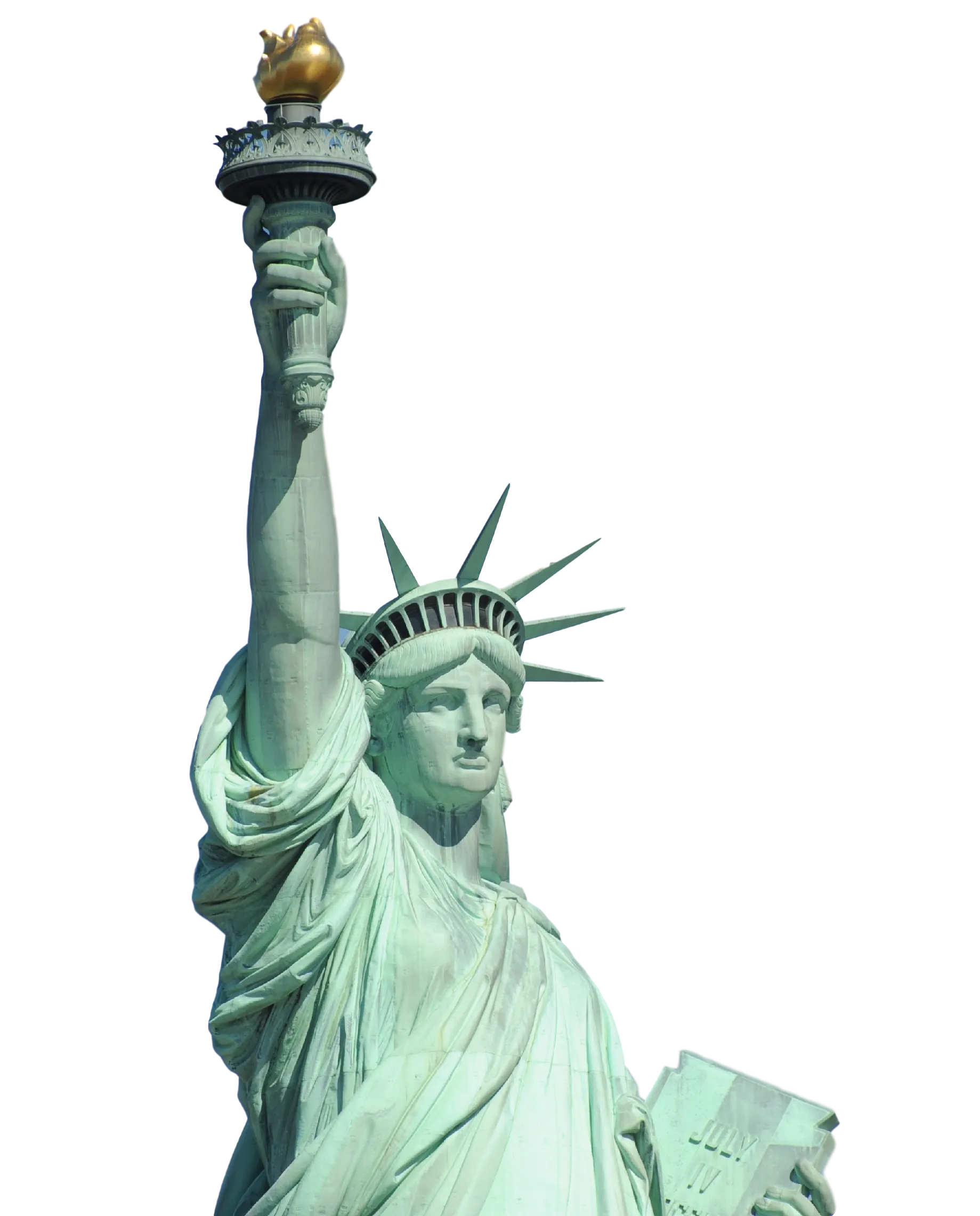 Statue of Liberty holding a book, knowledge and wisdom, free png